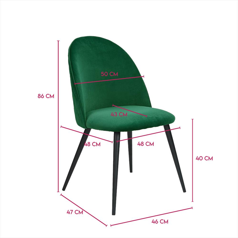 Silla Decorativa Mueble Sala Comedor Dormitorio Refkira Verde Kira img #3