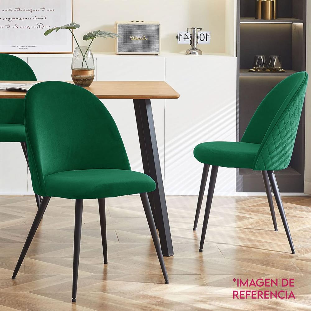 Silla Decorativa Mueble Sala Comedor Dormitorio Refkira Verde Kira img #4