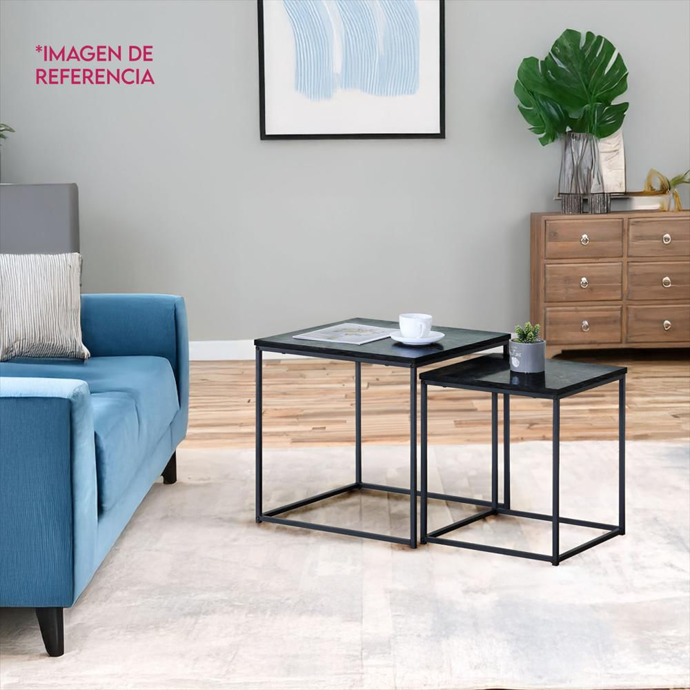 Mesa Auxiliar Nido Cuadrada De Centro Decorativa Refursula img #3