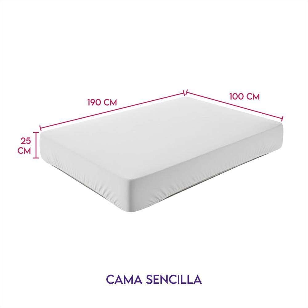 Protector Colchón Antifluido Cama Sencilla 100Cmx190cmx25cm img #2