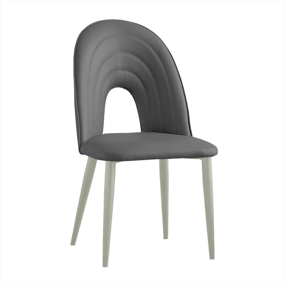 Silla Decorativa Mueble Sala Comedor Dormitorio Refaurora Gris Oscuro Aurora img #1