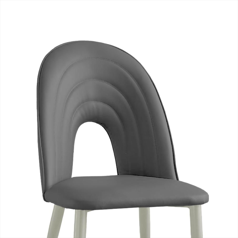 Silla Decorativa Mueble Sala Comedor Dormitorio Refaurora Gris Oscuro Aurora img #2