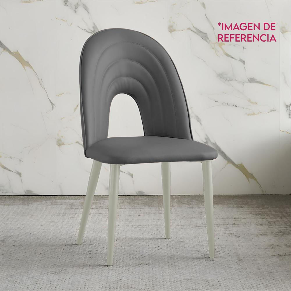 Silla Decorativa Mueble Sala Comedor Dormitorio Refaurora Gris Oscuro Aurora img #4