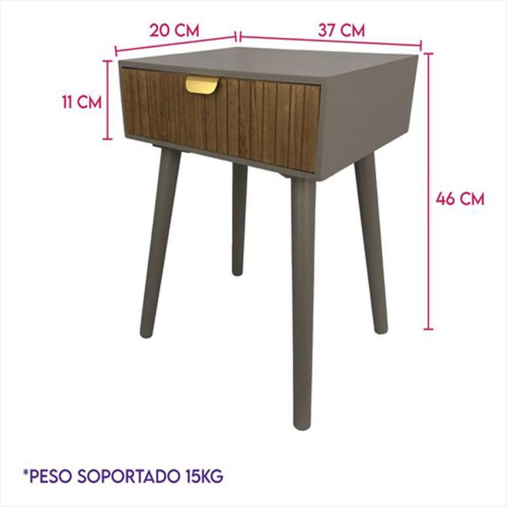 Mesa De Noche De Madera Nochero De Un Cajón Refmalaga img #2