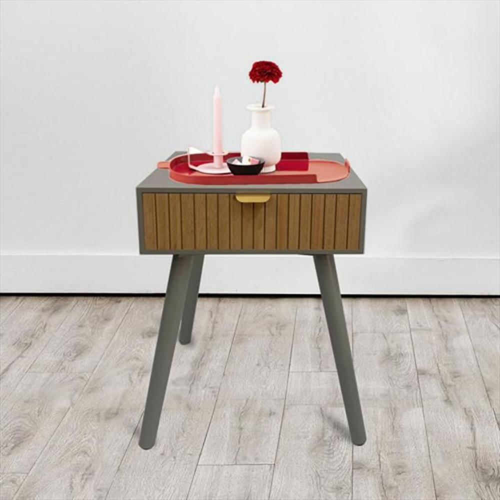 Mesa De Noche De Madera Nochero De Un Cajón Refmalaga img #4