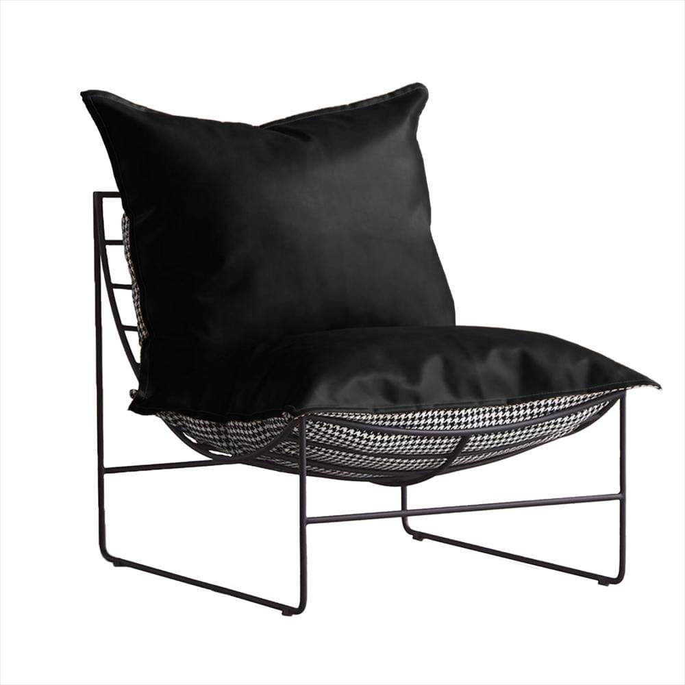 Silla Sillón Perezoso Decorativa Mueble Sala Sofá Refcaliope Negro Caliope img #1