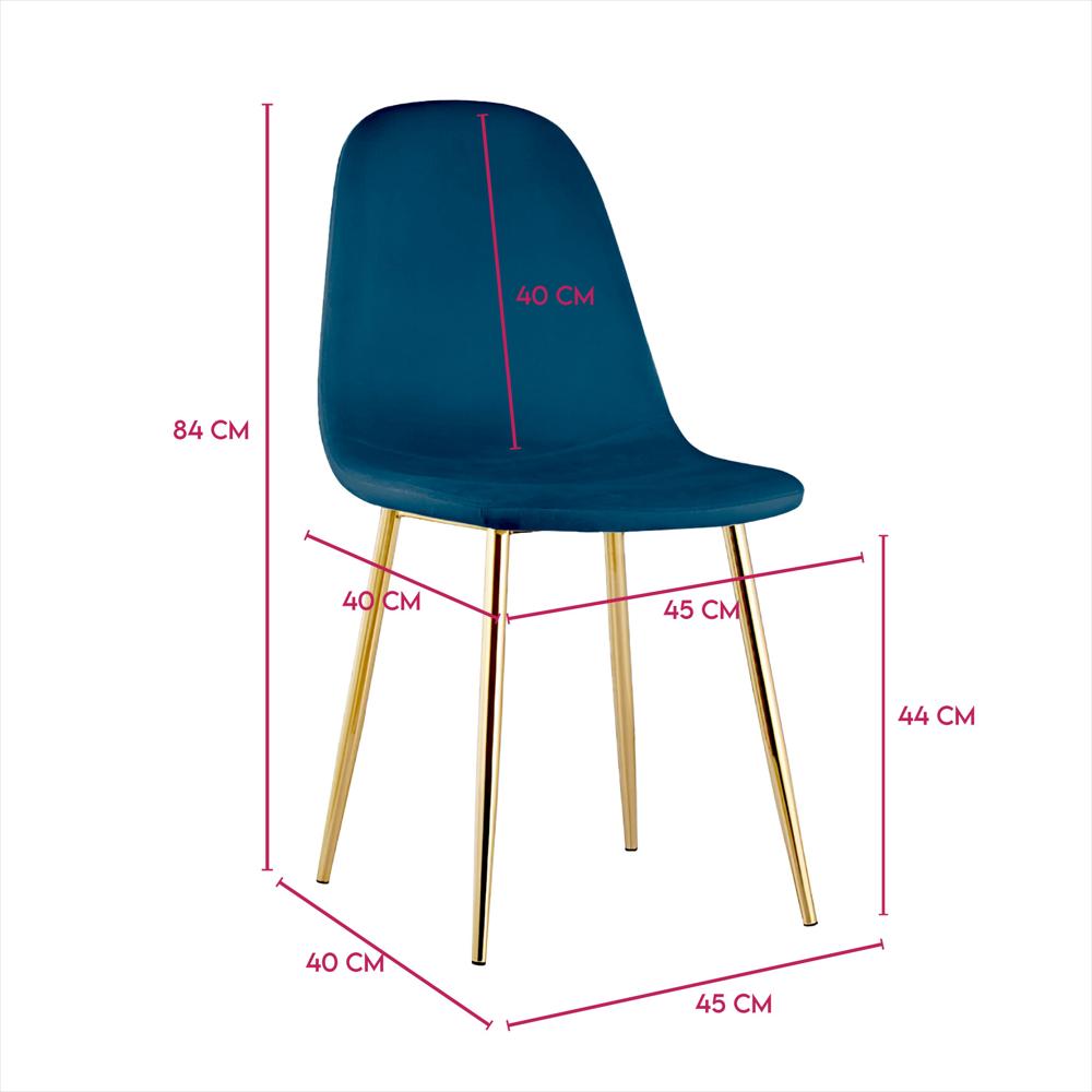 Silla Decorativa Mueble Sala Comedor Dormitorio Refofelia Navy Ofelia img #3