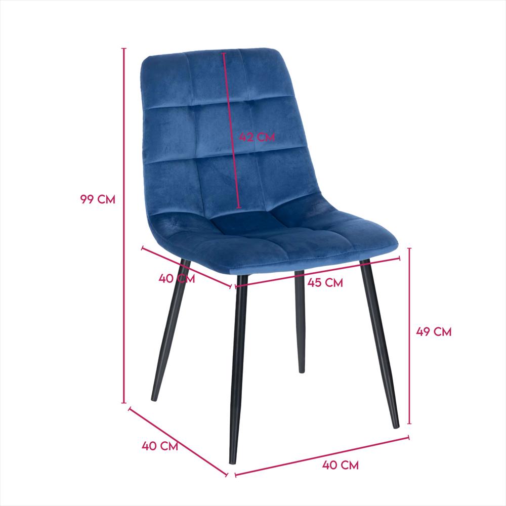 Silla Decorativa Mueble Sala Comedor Dormitorio Refagata Navy Agata img #3
