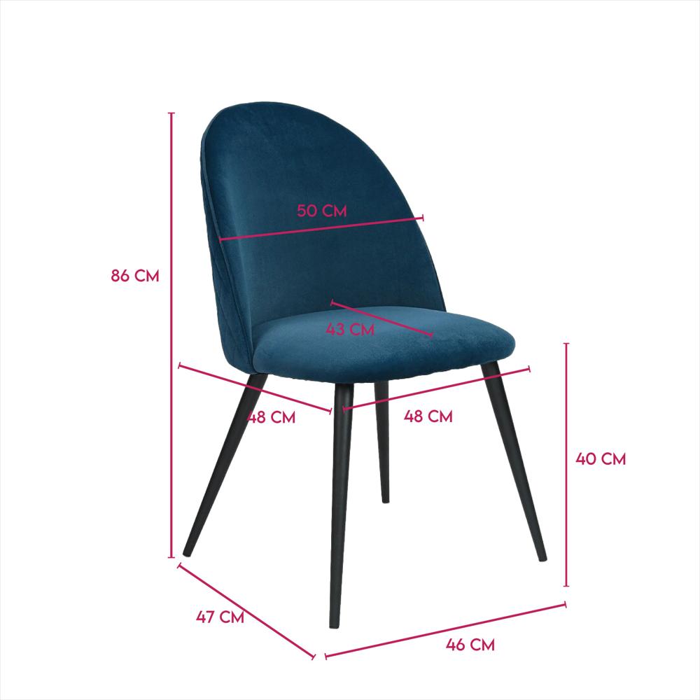 Silla Decorativa Mueble Sala Comedor Dormitorio Refkira Navy Kira img #3