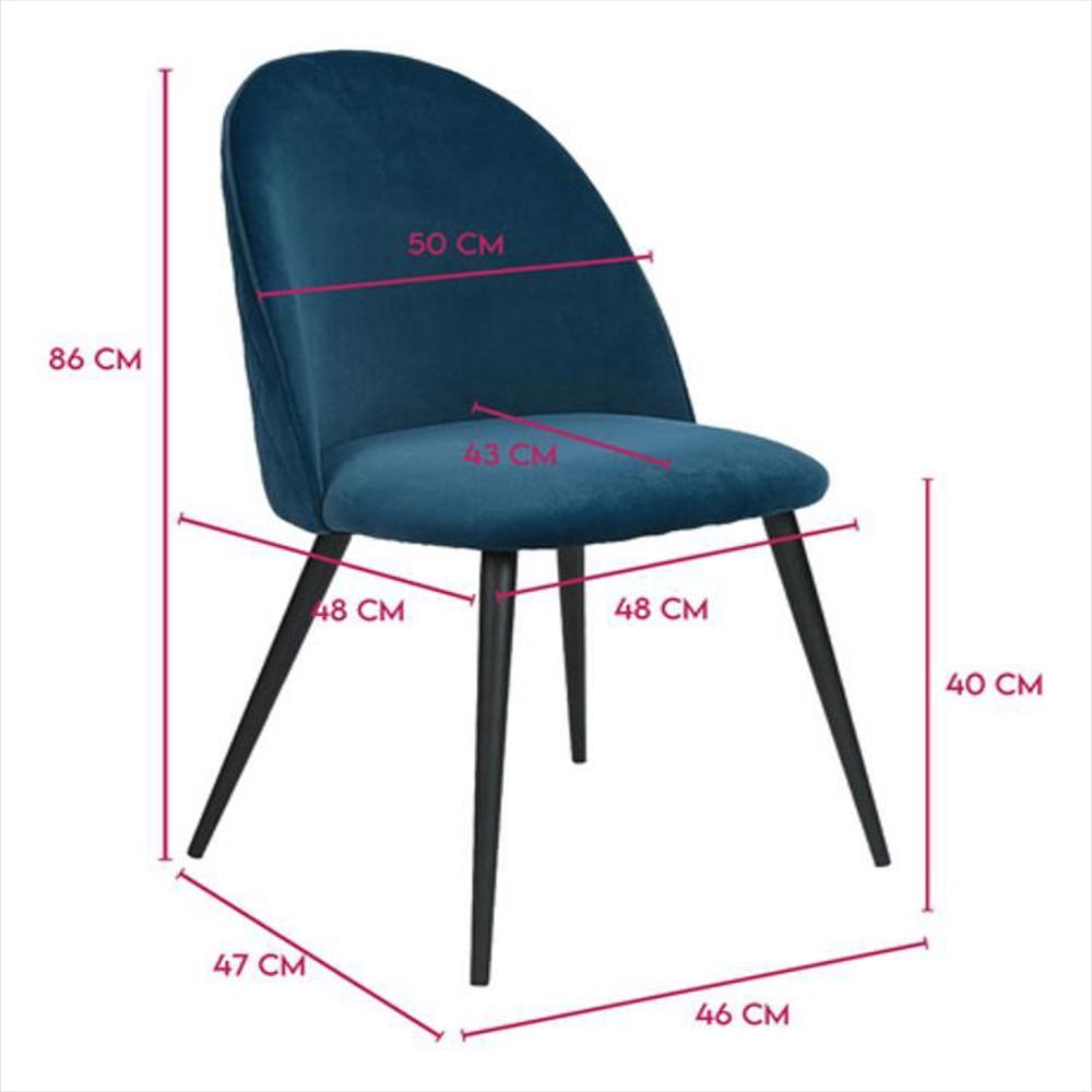 Silla Decorativa Mueble Sala Comedor Dormitorio Refkira Navy Kira img #5