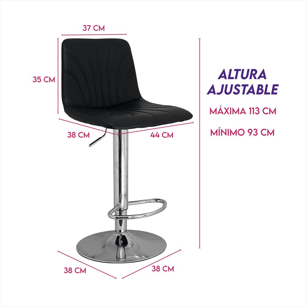 Set X2 Silla Bar Butaco Alta Giratoria Pvc Barra Refmontana img #4