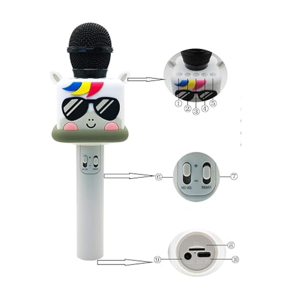 Micrófono De Karaoke Inalámbrico Para Niños Con Bluetooth Y Cambio De Voz img #3