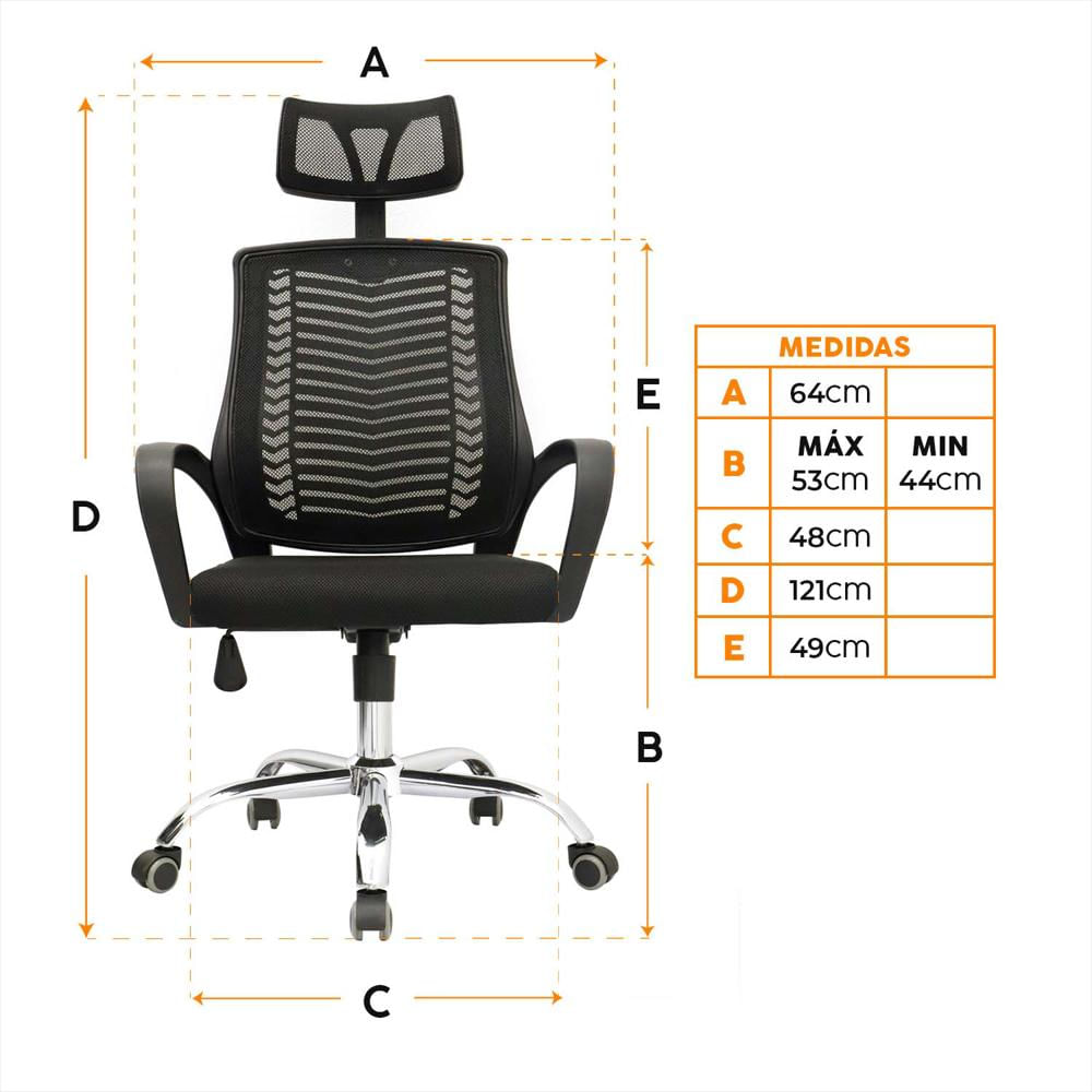 Silla Escritorio Ejecutiva Negro Con Cabecero Lifan Bonno img #3