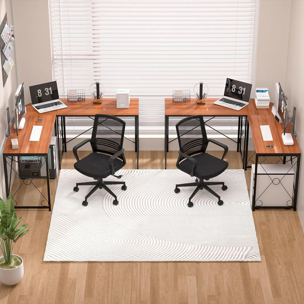 Escritorio Vecelo L 59 pulgadas Acero Industrial Espacio Amplio Para Oficina En Casa Y Trabajo Con 2 Monitores img #5