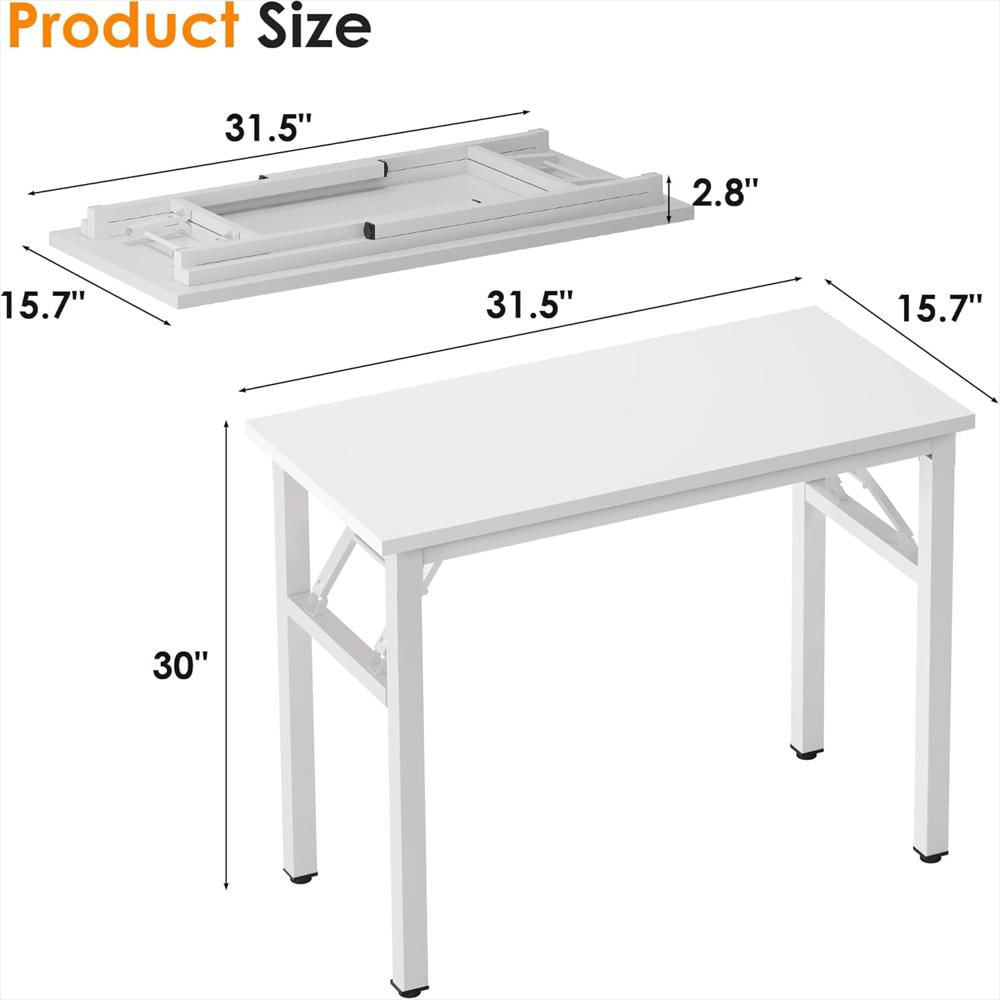 Escritorio Need Plegable Blanco Madera E1 80 Cm Multifuncional Para Espacios Pequeños img #3