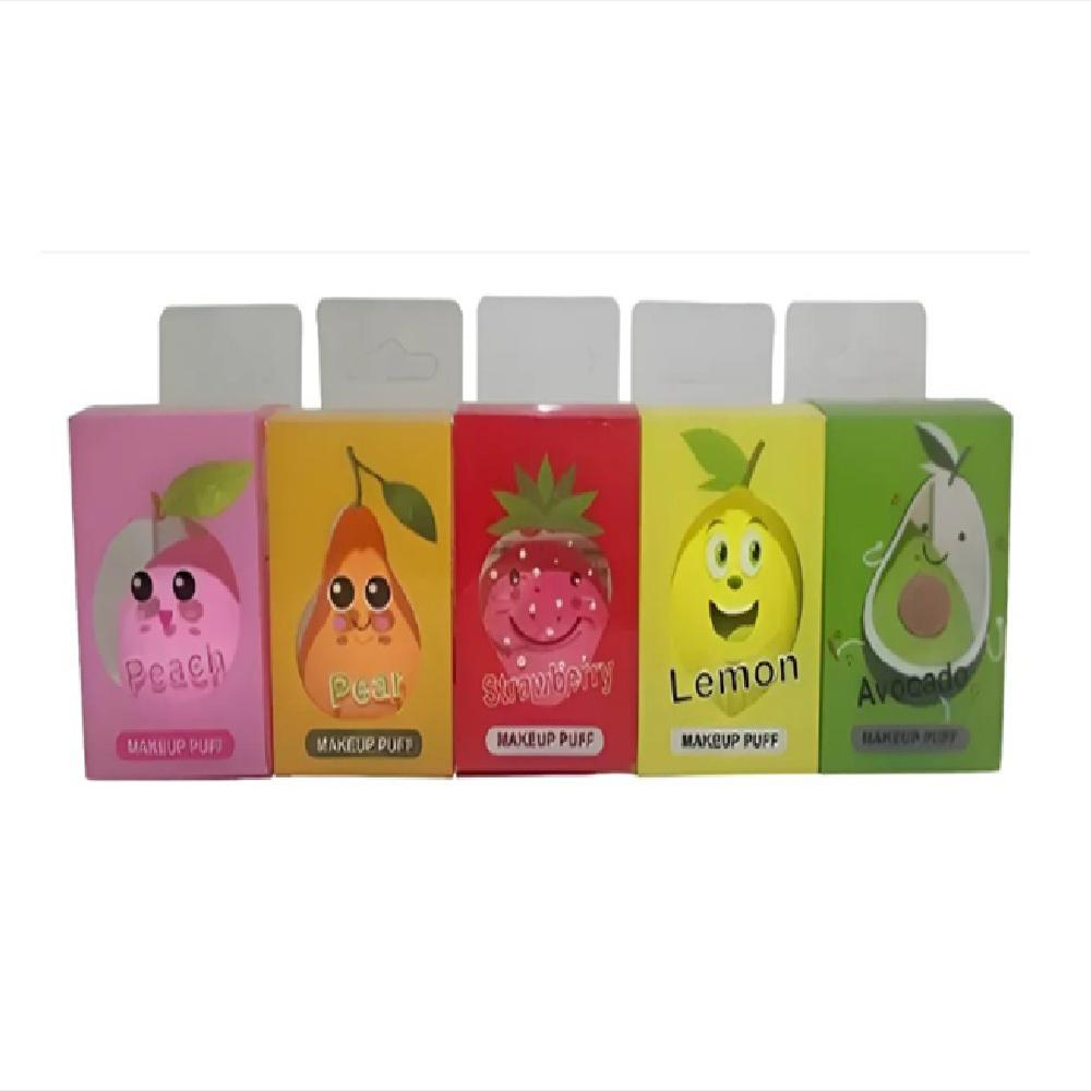 Esponjas De Maquillaje De Frutas, 5 Unidades img #1