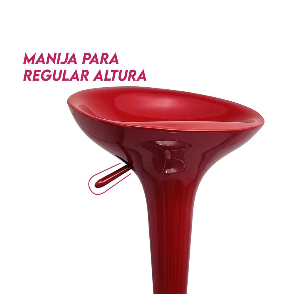 Set X2 Silla Bar Butaco Alta Giratoria Cocina Refboston Rojo Boston X2 img #2