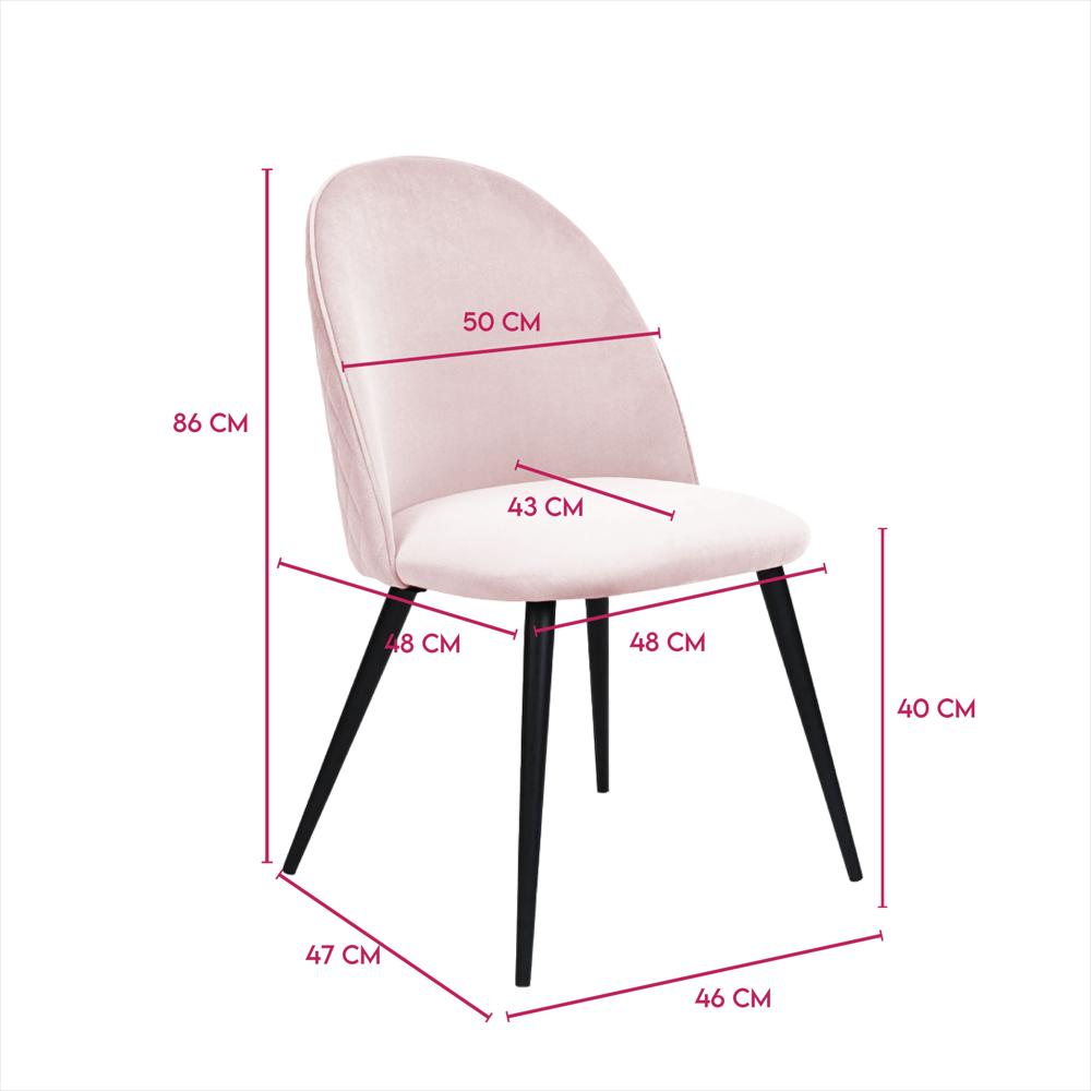 Silla Decorativa Mueble Sala Comedor Dormitorio Refkira Rosa Kira img #3