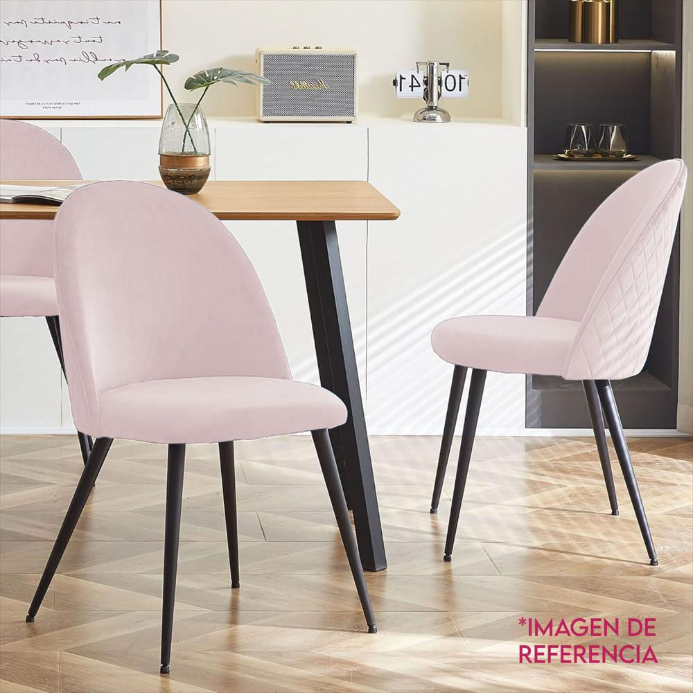 Silla Decorativa Mueble Sala Comedor Dormitorio Refkira Rosa Kira img #4