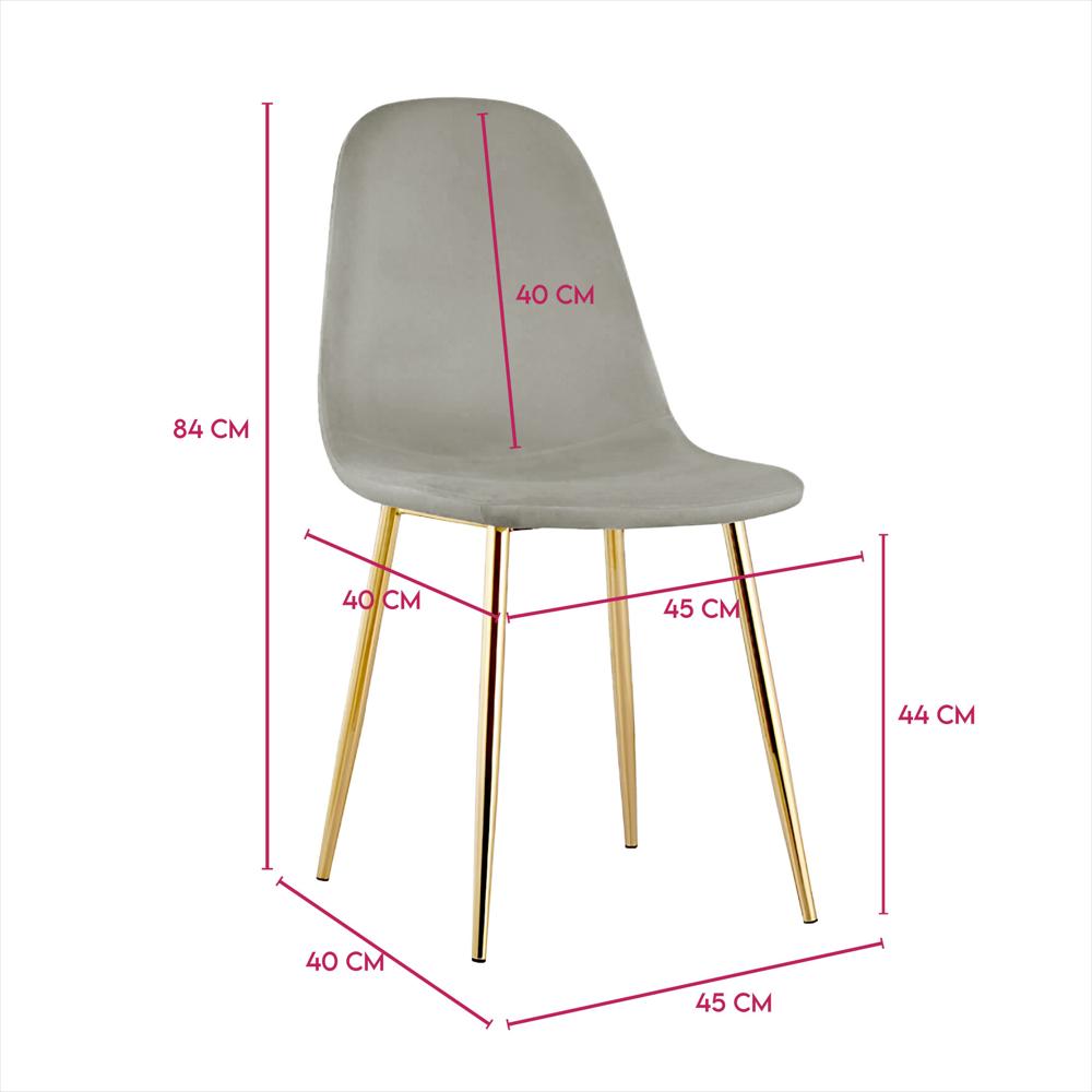 Silla Decorativa Mueble Sala Comedor Dormitorio Refofelia Gris Ofelia img #3