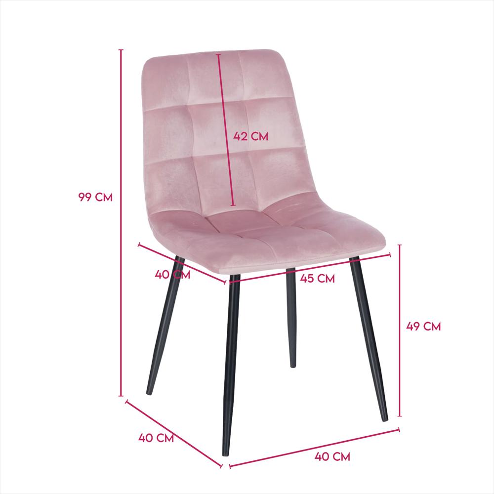 Silla Decorativa Mueble Sala Comedor Dormitorio Refagata Rosa Agata img #3