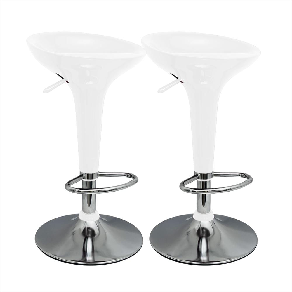 Set X2 Silla Bar Butaco Alta Giratoria Cocina Refboston Blanco Boston X2 img #1