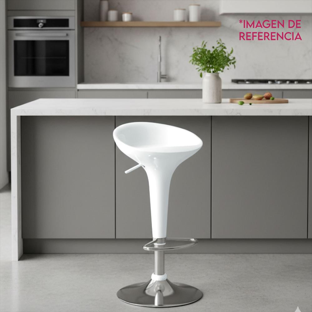 Set X2 Silla Bar Butaco Alta Giratoria Cocina Refboston Blanco Boston X2 img #4