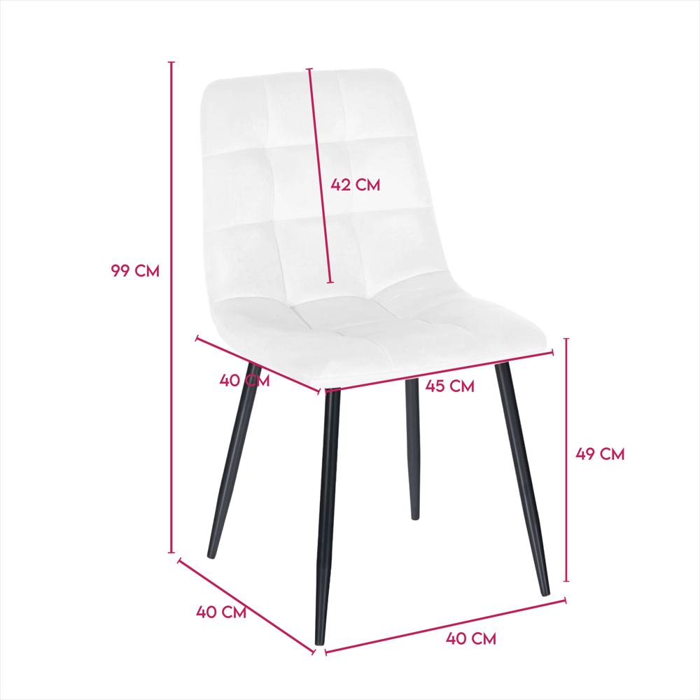 Silla Decorativa Mueble Sala Comedor Dormitorio Refagata Blanco Agata img #3