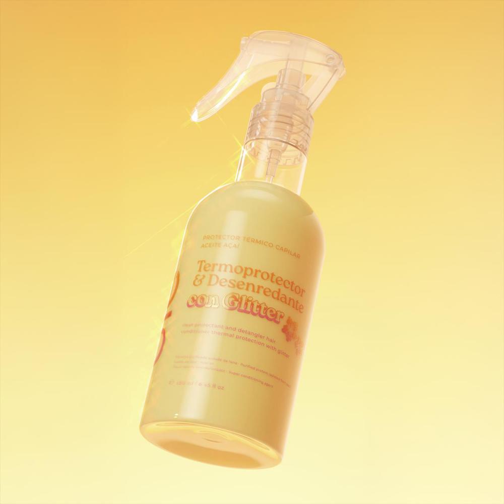 Termoprotector & Desenredante Aceite De Acaí Con Glitter 250Ml img #2