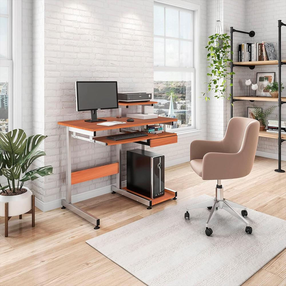 Escritorio Rta Products Llc Madera/Metal Woodgrain Estante Deslizante, Cajón, 2 Estantes, Resistente A Humedad img #2