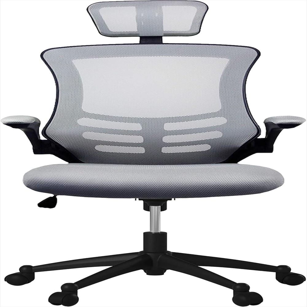 Silla Oficina Rta Products Llc Espalda Alta Malla Respirable, Reposacabezas Y Reposabrazos Ajustables, Gris Plateado img #5