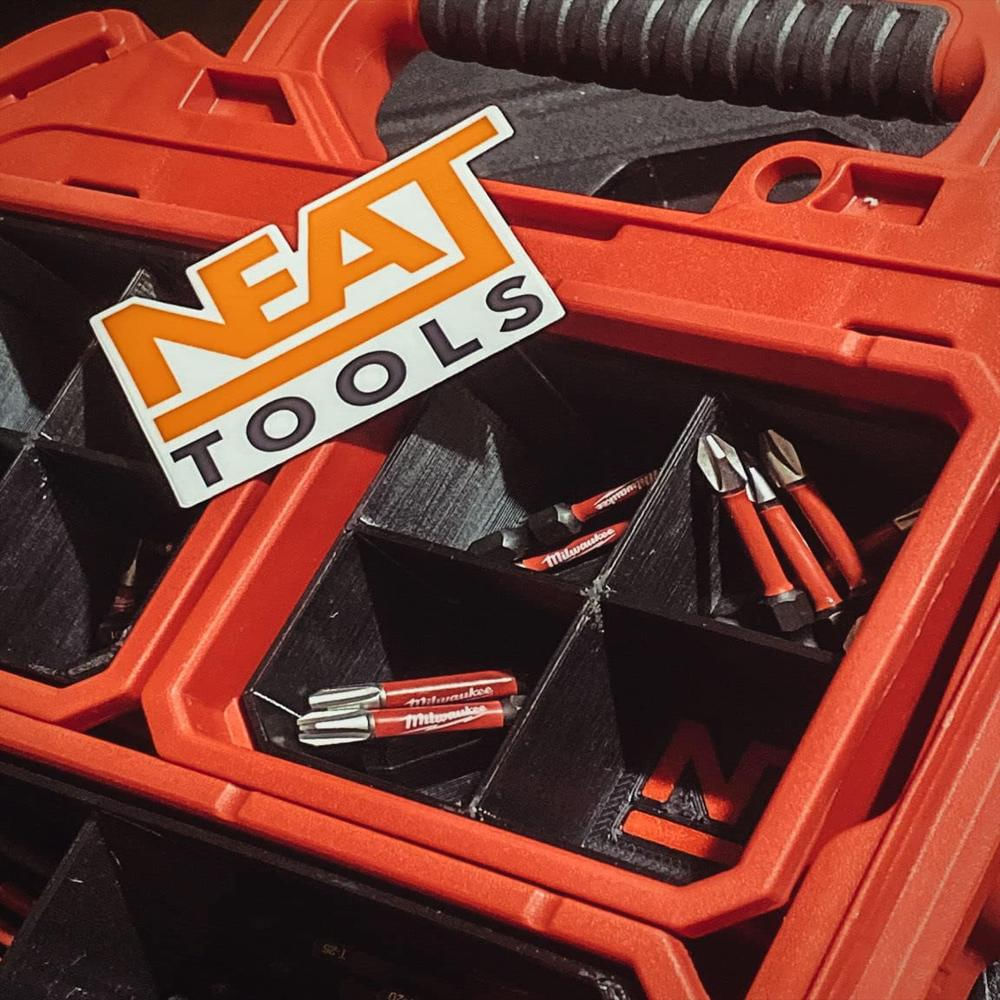 Caja De Herramientas Neat Tools 4 Ranuras Pet Resistente Apilable Para Milwaukee Packout img #3