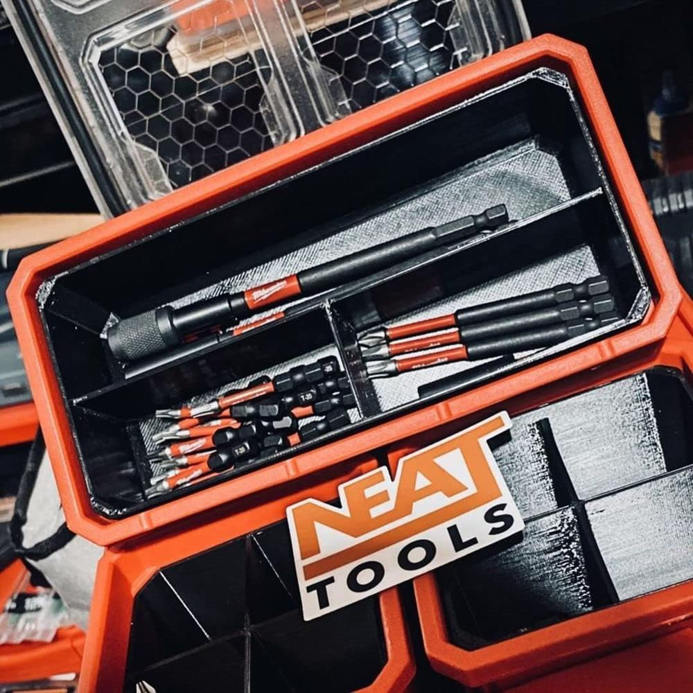 Caja De Herramientas Neat Tools 4 Ranuras Pet Resistente Apilable Para Milwaukee Packout img #4