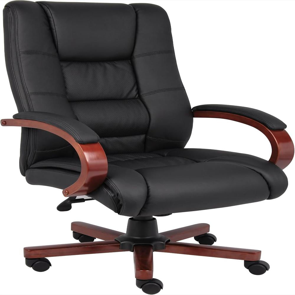 Silla Oficina Norstar Office Dba Boss Madera Tapizada Caressoftplus Respaldo Alto Ajuste Neumático 120 Kg