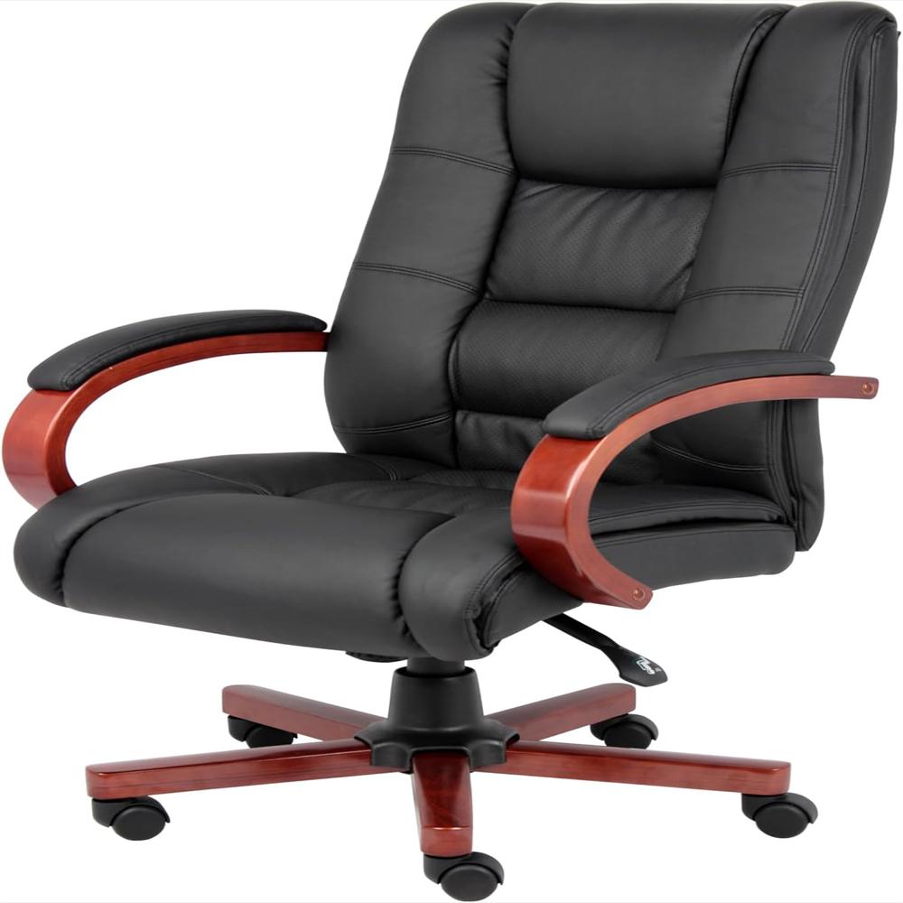Silla Oficina Norstar Office Dba Boss Madera Tapizada Caressoftplus Respaldo Alto Ajuste Neumático 120 Kg img #3