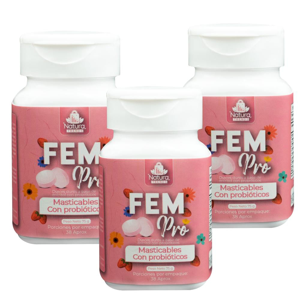 Fempro Pack X3 Mujer 450 Tabs Para Flora Vaginal Equilibrada img #1
