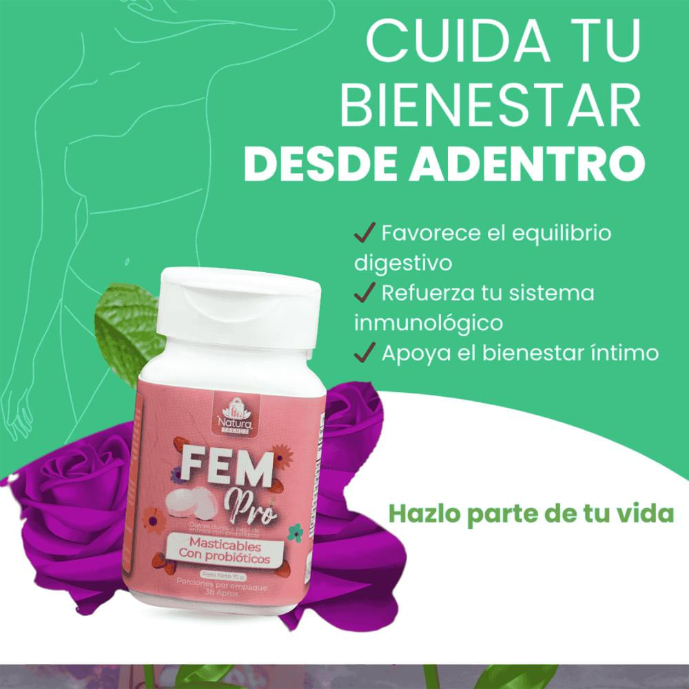 Fempro X2 Probióticos Mujer Ph Y Flora Intestinal Sabor A Fresa img #3