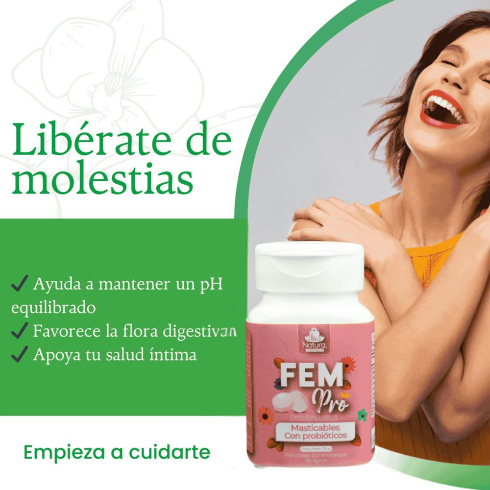 Fempro X2 Probióticos Mujer Ph Y Flora Intestinal Sabor A Fresa img #5