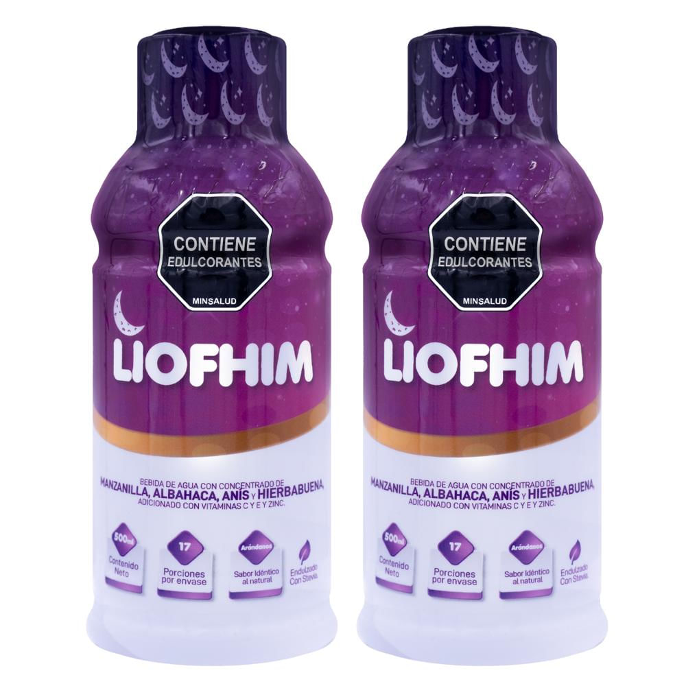 Liofhim Pack 2X500 Ml Bebida De Sueño Natural Con Manzanilla, Hierbabuena Y Albahaca Sin Azúcar