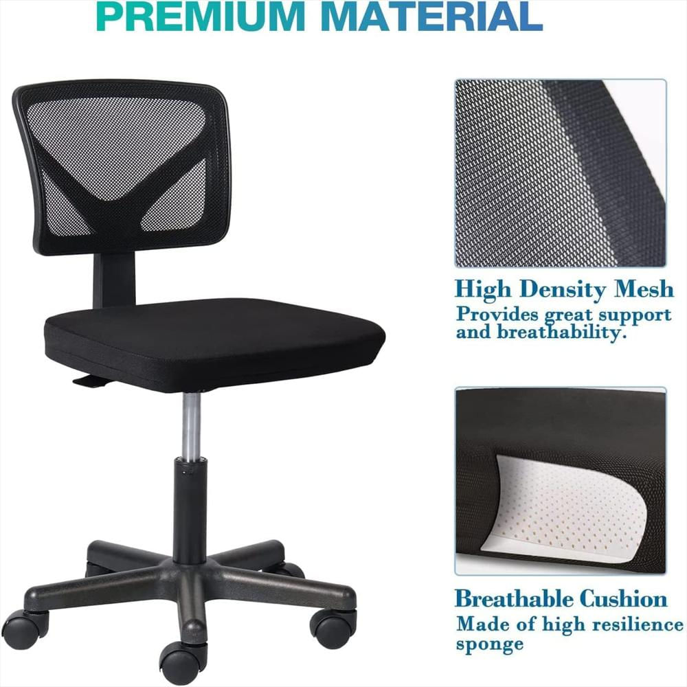 Silla Oficina Afo Ergonomica Malla Transpirable Soporte Lumbar Ajustable Sin Brazos Compacta img #5