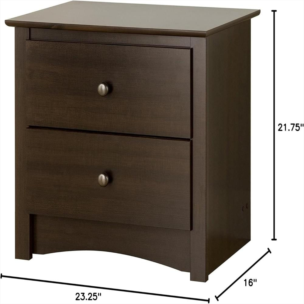 Cómoda Prepac Expreso 2 Cajones Madera Laminada Curvos 40.64X59.05X55.24 Cm Funcional Y Elegante img #2