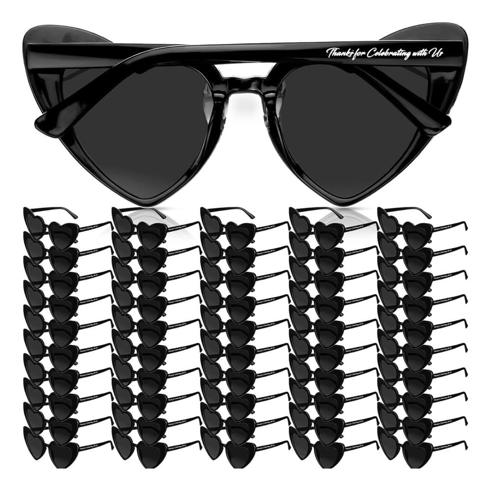 Gafas Corazon Novia Despedida De Soltera 5 Und Negro img #1