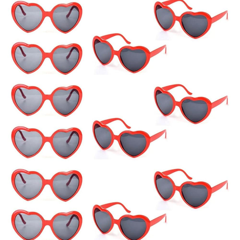Gafas Corazon Novia Despedida De Soltera 5 Und Rojo img #1