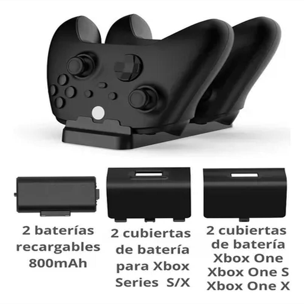 Cargador Doble Control Xbox One Series S/X + Baterias