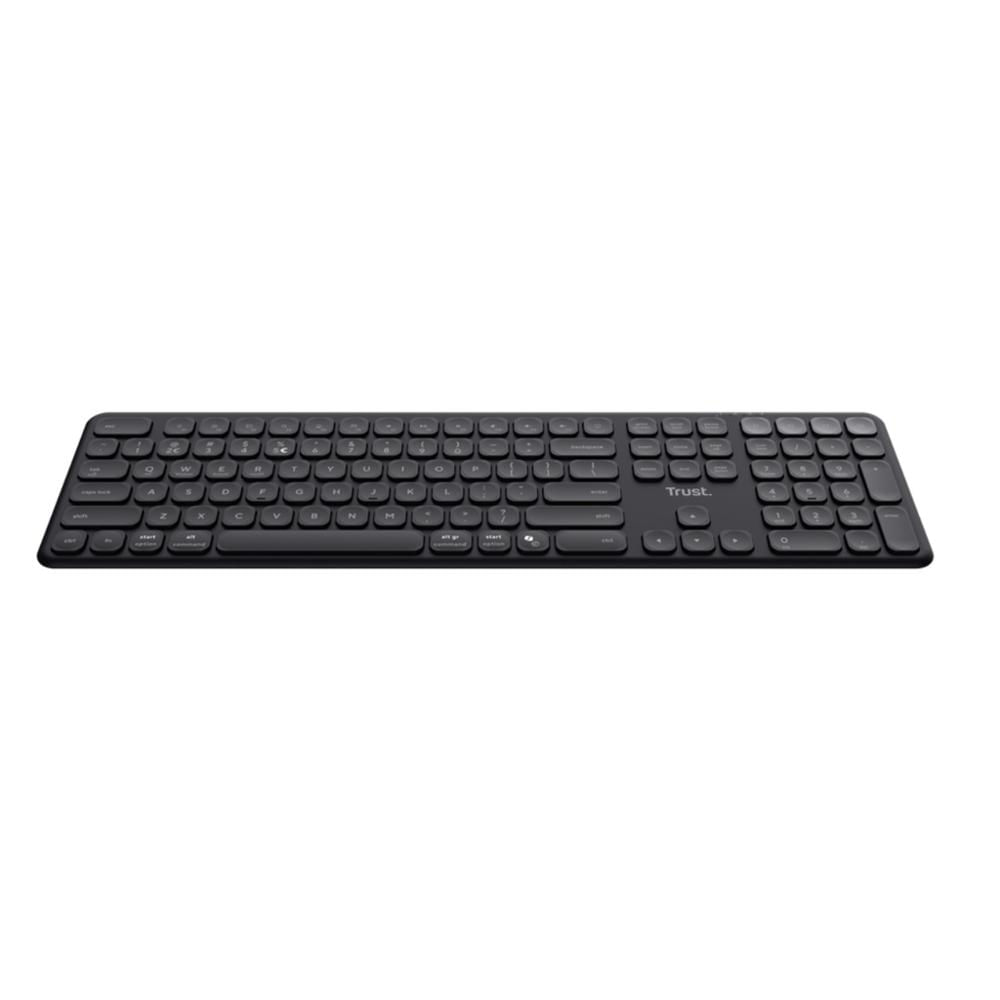 Teclado Trust Vaiya Inalambrico Bluetooth Negro Recargable img #3
