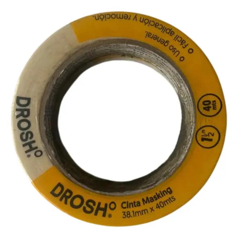 Cinta De Enmascarar Drosh Drs 163 40M X 3.81Cm Pack 12 Blanco img #1
