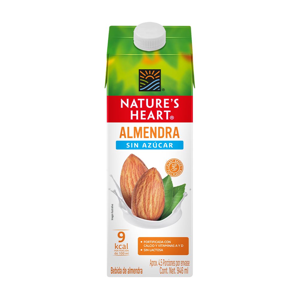 Bebida de almendras NATURES HEART sin azúcar  (946  ml) img #1