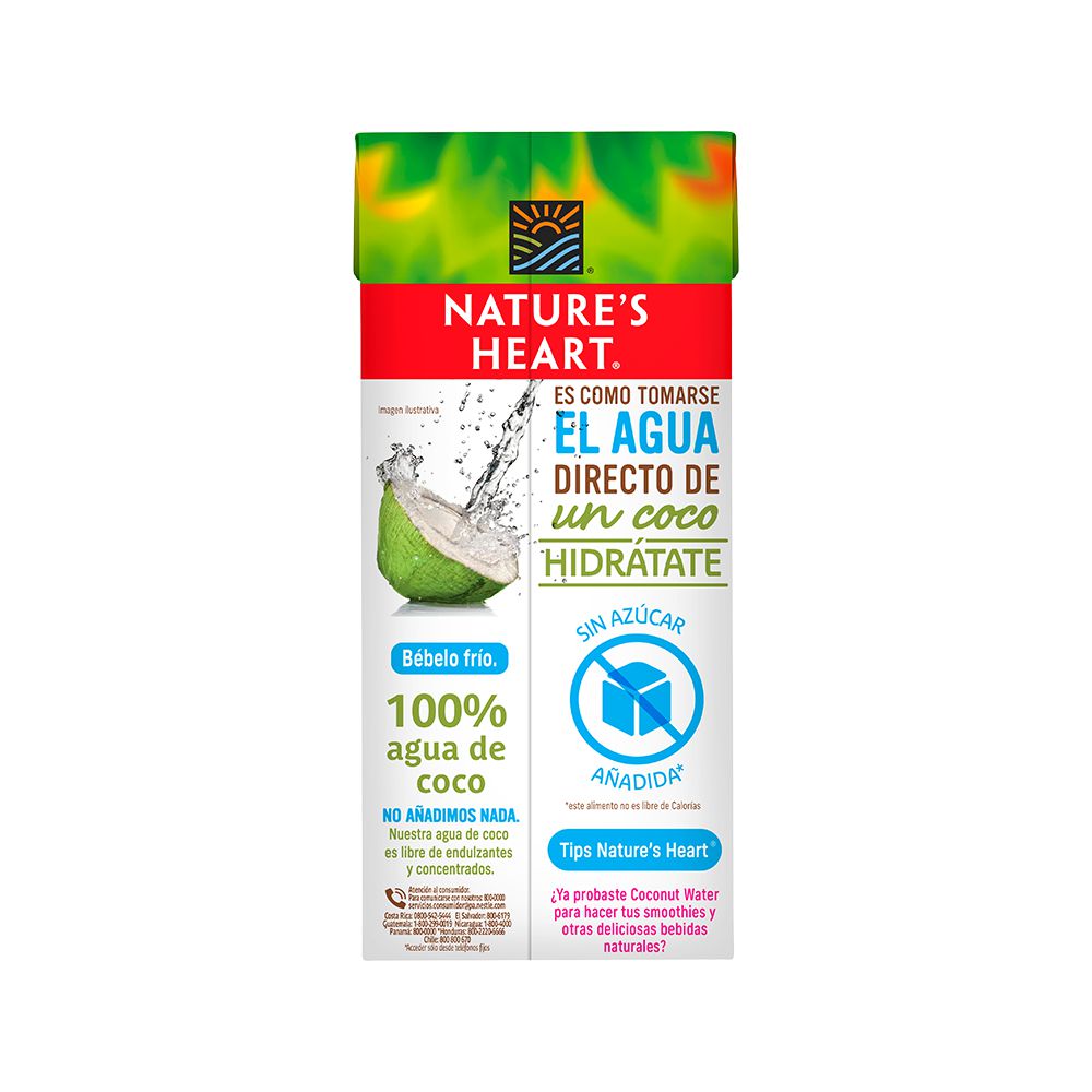 Agua de coco  NATURES HEART Sin Azúcar  (946  ml) img #2
