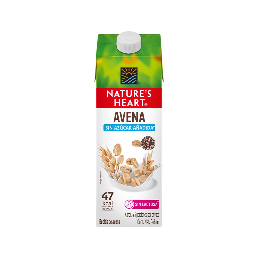 Bebida de avena NATURES HEART sin azúcar añadida (946  ml) img #1