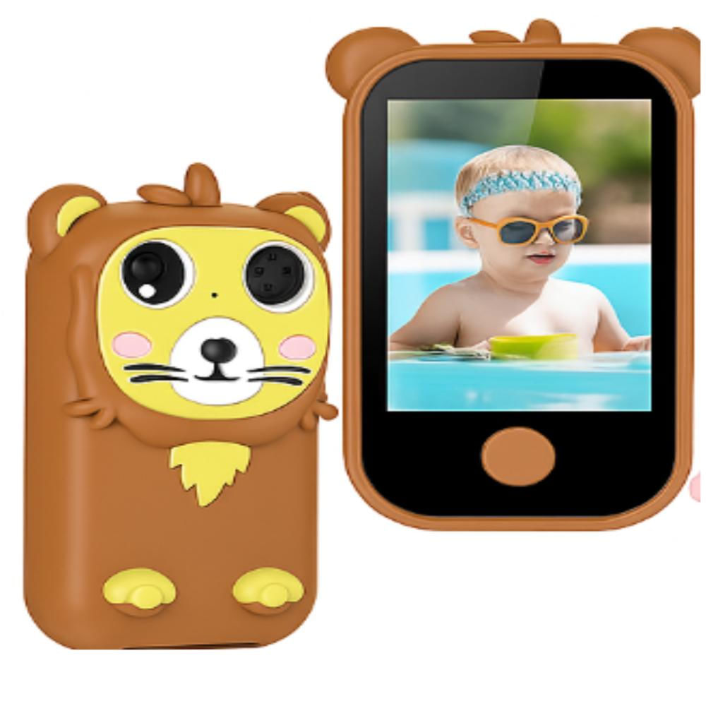 Camara Celular Para Niños Tactil Color Marron